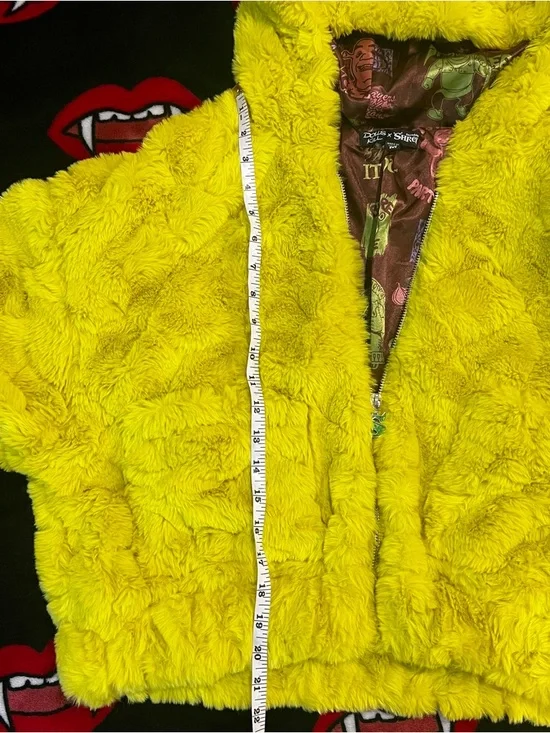 Dolls Kill x Shrek - OGRE CHIC FUZZY ZIP-UP JACKET - Picture 8 of 8